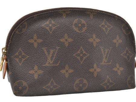 Authentic Louis Vuitton Monogram Pochette Cosmetic Pouch M47515 LV 0073J Supply