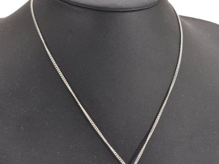 Authentic CHANEL CoCo Mark Silver Tone Chain Pendant Necklace Box 3092J Hot on Sale