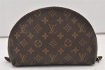 Authentic Louis Vuitton Monogram Trousse Demi Ronde 23 Pouch M47520 Junk 2404J Fashion