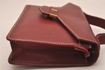 Authentic Christian Dior Vintage Hand Bag Pouch Purse Leather Red CD 5589J Cheap