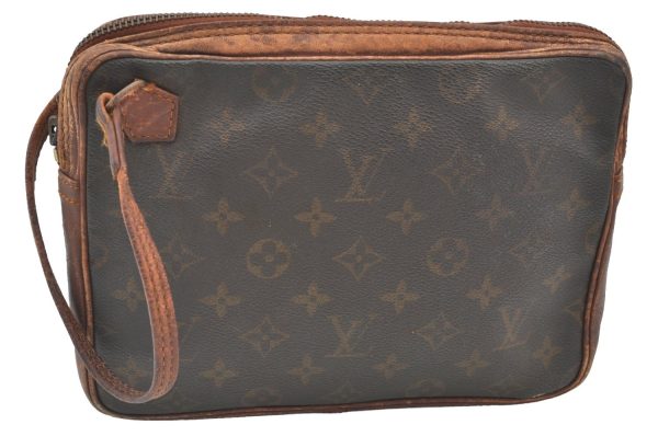 Auth Louis Vuitton Monogram Pochette Sport Clutch Hand Bag Old Model Junk K8168 Discount