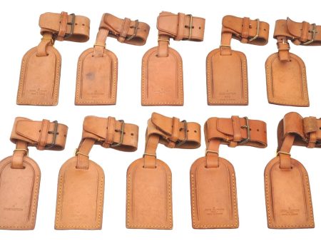 Authentic Louis Vuitton Name tag Handle Holder Beige 10Set LV K8284 Cheap