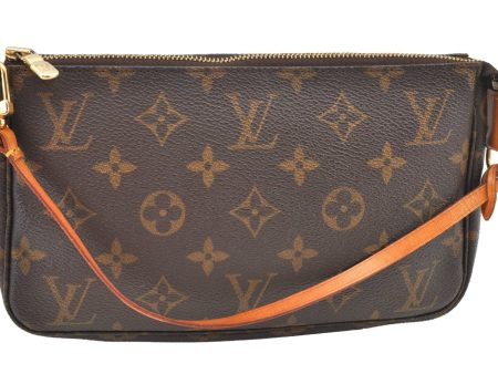 Authentic Louis Vuitton Monogram Pochette Accessoires Pouch M51980 LV K9129 on Sale