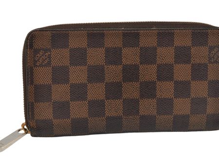 Authentic Louis Vuitton Damier Zippy Long Wallet Purse N60015 LV 0114J Cheap