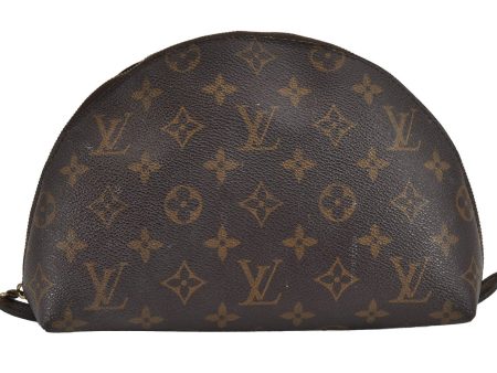 Auth Louis Vuitton Monogram Trousse Demi Ronde 23 Pouch M47520 Junk 3792J For Discount