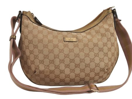 Auth GUCCI Sherry Line Shoulder Cross Bag GG Canvas Leather 181092 Beige 4212J Discount