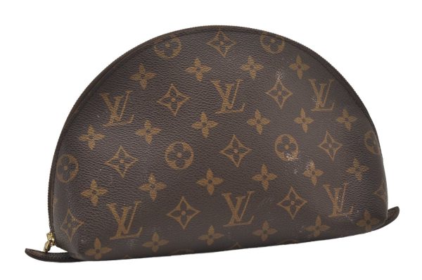 Authentic Louis Vuitton Monogram Trousse Demi Ronde 23 Pouch M47520 Junk 2404J Fashion