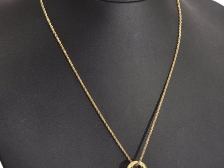 Authentic Christian Dior Gold Tone Chain Pendant Necklace CD 3870J Fashion