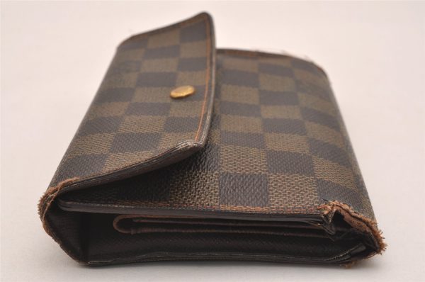 Authentic Louis Vuitton Damier Porte Tresor Etui Papier Wallet N61202 LV 4287J Hot on Sale