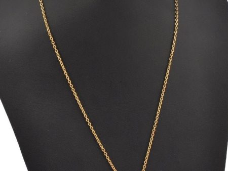 Authentic Christian Dior Gold Tone Chain Pendant Necklace CD 0143J Online now