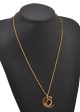 Authentic Christian Dior Gold Tone Chain Pendant Necklace CD 0143J Online now