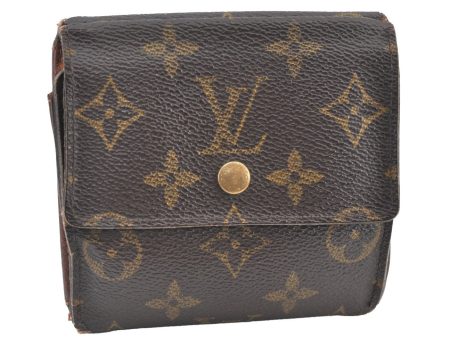 Authentic Louis Vuitton Monogram M61652 Porte Monnaie Billet Carte Credit K7972 Fashion