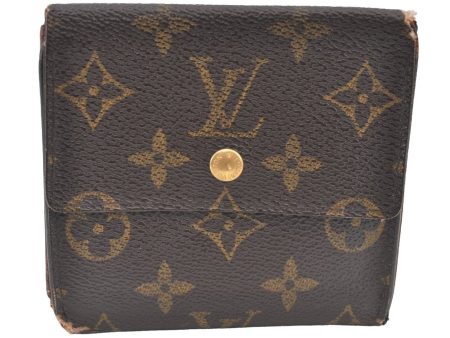 Authentic Louis Vuitton Monogram M61652 Porte Monnaie Billet Carte Credit K7340 Online Sale