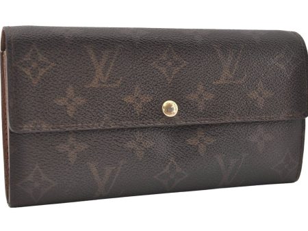 Authentic Louis Vuitton Monogram Portefeuille Sarah Purse Wallet M61734 LV 0165J Online Sale