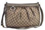 Auth GUCCI Sukey Shoulder Cross Body Bag GG Canvas Leather 296834 Brown K8191 Discount