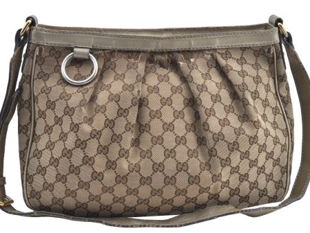 Auth GUCCI Sukey Shoulder Cross Body Bag GG Canvas Leather 296834 Brown K8191 Discount