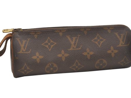 Authentic Louis Vuitton Monogram Trousse Ronde Pen Case Pouch M47630 Junk 6537J Online