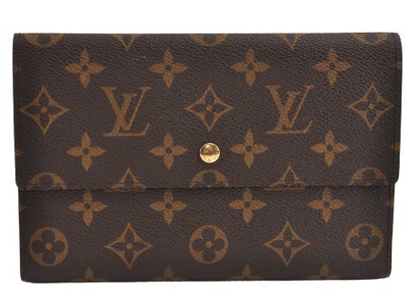 Authentic Louis Vuitton Monogram Pochette Pass Pole M60135 Trifold Wallet 2940J on Sale