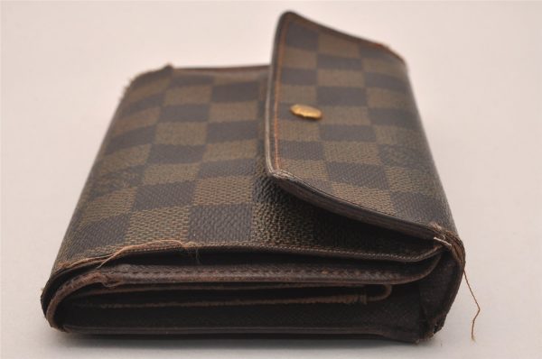 Authentic Louis Vuitton Damier Porte Tresor Etui Papier Wallet N61202 LV 4287J Hot on Sale