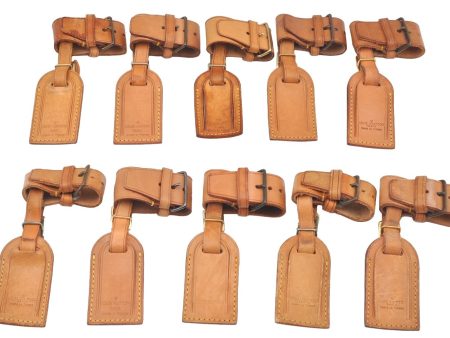 Authentic Louis Vuitton Name Tag Handle Holder Beige 10Set LV K7724 Cheap