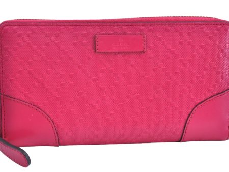 Authentic GUCCI Diamante Vintage Long Wallet Purse PVC Leather 354487 Pink K7494 Supply