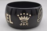 Authentic CHANEL JKC Ripped off by Bangle Bracelet Plastic Black 4183J Online Hot Sale