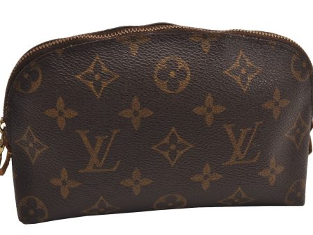 Authentic Louis Vuitton Monogram Pochette Cosmetic Pouch M47515 LV 3543J For Cheap