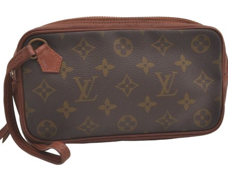 Auth Louis Vuitton Monogram Pochette Sport PM Clutch Hand Bag Old Model LV 4568J Discount