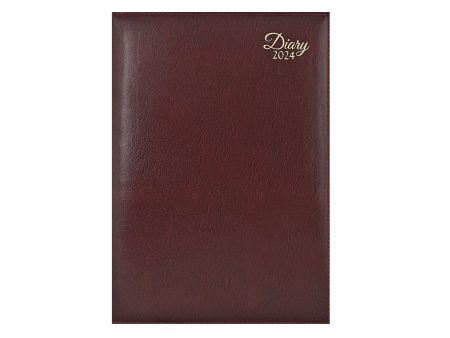 Scholar Leatherite 2025 A5 Daily Planner – Maroon Fashion