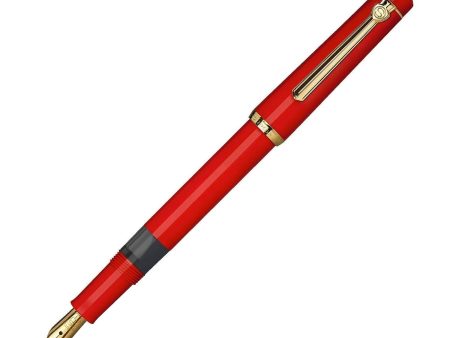 Scrikss 419 Fountain Pen - Red GT For Discount