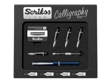 Scrikss Calligraphy Pen Set - Navy CT Sale