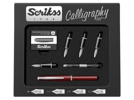 Scrikss Calligraphy Pen Set - Burgundy CT Supply