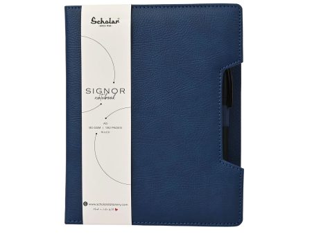 Scholar Signor Blue Notebook - A5, Ruled For Discount