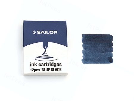 Sailor Dye Based Ink Cartridge, Blue-Black - Pack Of 12 Cheap